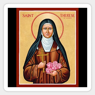 St Therese of Lisieux Little Flower Rose Catholic Saint Magnet